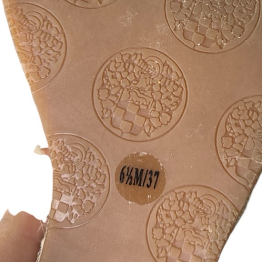 Vince Camuto Alindra Espadrille Wedge Black Excellent Size 6.5 - Picture 9 of 11